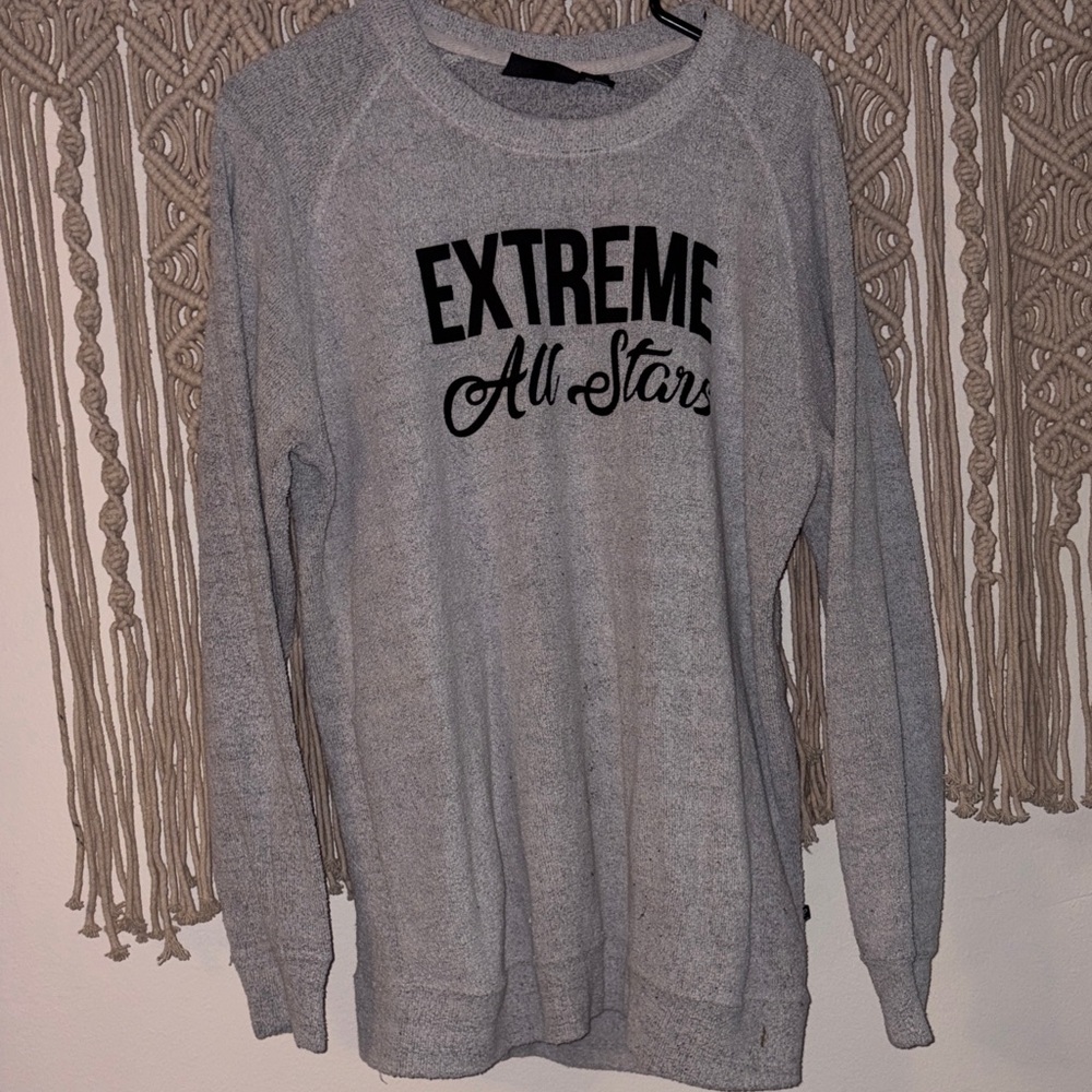 Gray Crewneck Sweater with 'Extreme All-Stars' Graphic